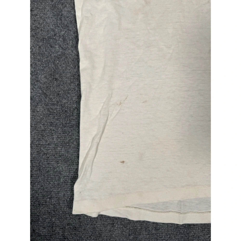 Vintage Wright's Shirt Mens XL White‎ Premium California Wines Tee 80s Flawed